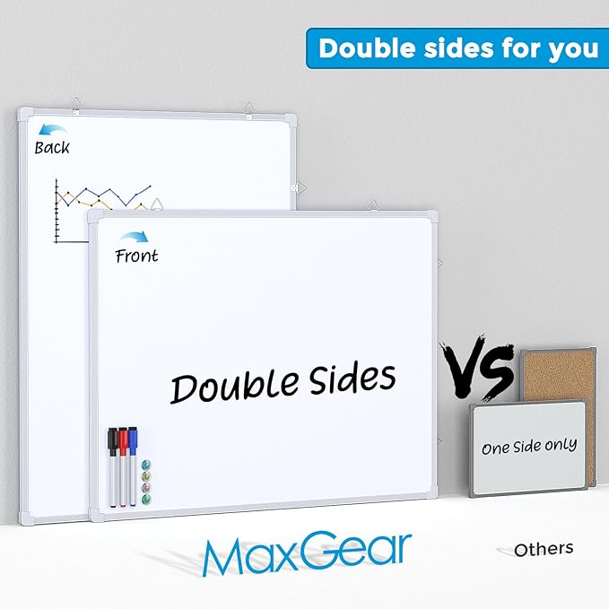 MaxGear White Board for Wall, Magnetic White Board Hanging Whiteboard for Home - Image 6