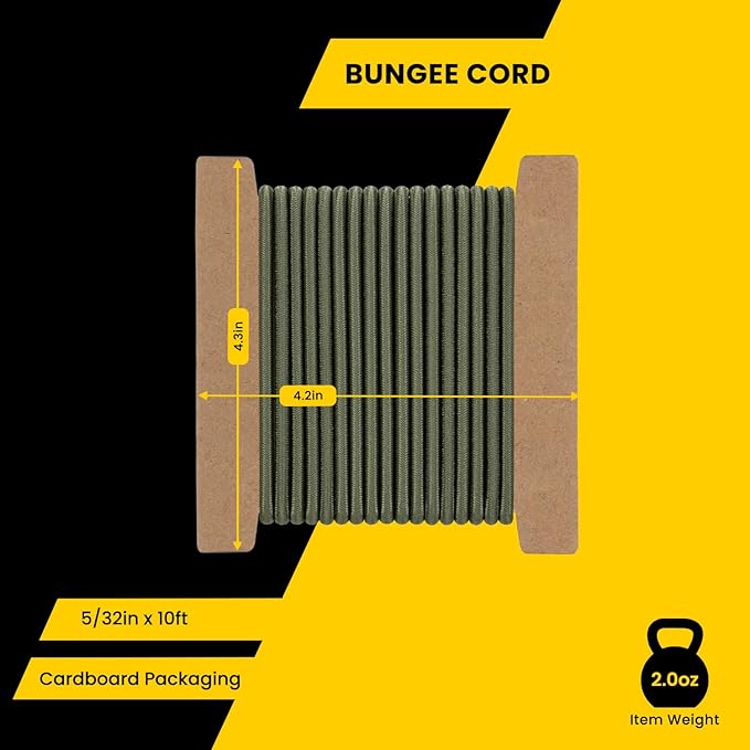 Bungee Cord Elastic Shock Cord 5/32" x 10' Bungee Rope - Image 2