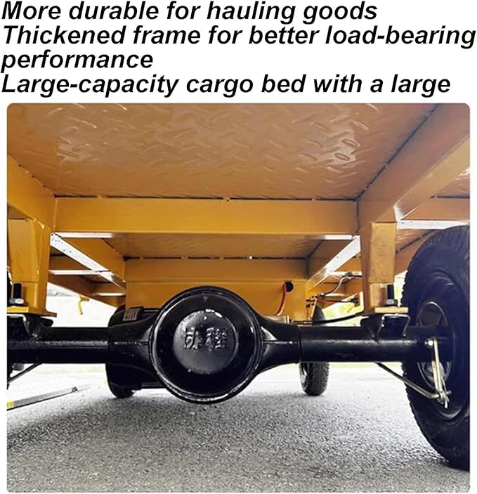 Electric Foldable Platform Truck 600Kg Capacity Steel Push Cart Portable - Image 4
