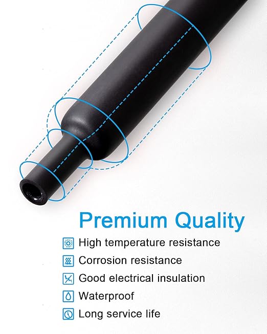 27pcs 3:1 Dual Wall Adhesive Heat Shrink Tubing Kit, 3 Large Sizes: 3/4 - Image 4