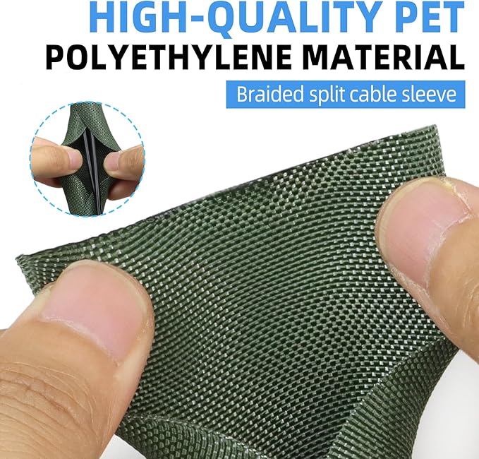Automotive Wire Loom Tubing, Split Braided Cord Protectors from Pets No Chew - Image 3