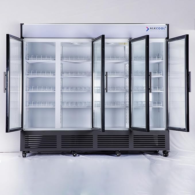Commercial Beverage Refrigerator Display Fridge, 85 Cu Ft Four Glass Door - Image 6