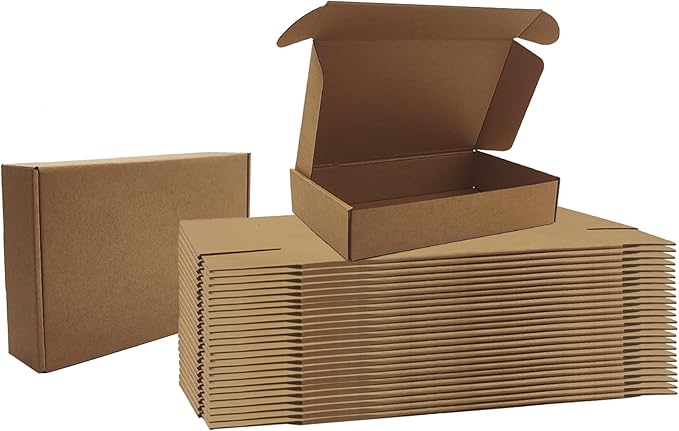 10x6x2 inches Shipping Boxes Bulk 25 Pack Brown, Corrugated Cardboard Box by Unknown