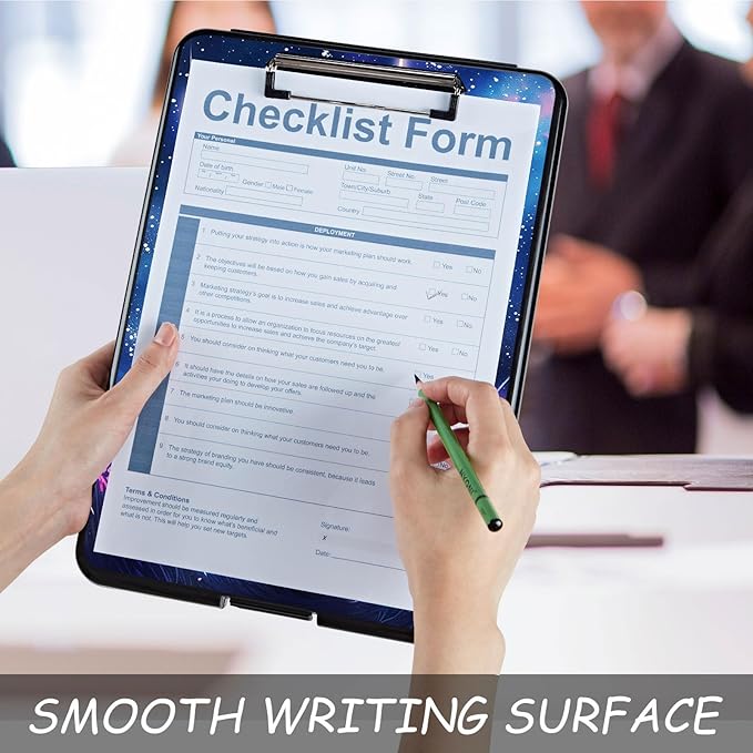 Clipboard with Storage, High Capacity Plastic Storage Clipboard with Pen Holder - Image 5