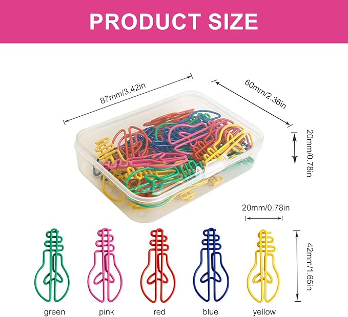 30Pieces Small Paperclips Light Bulb Paper Clip Metal Bookmarks Office Supplies - Image 4