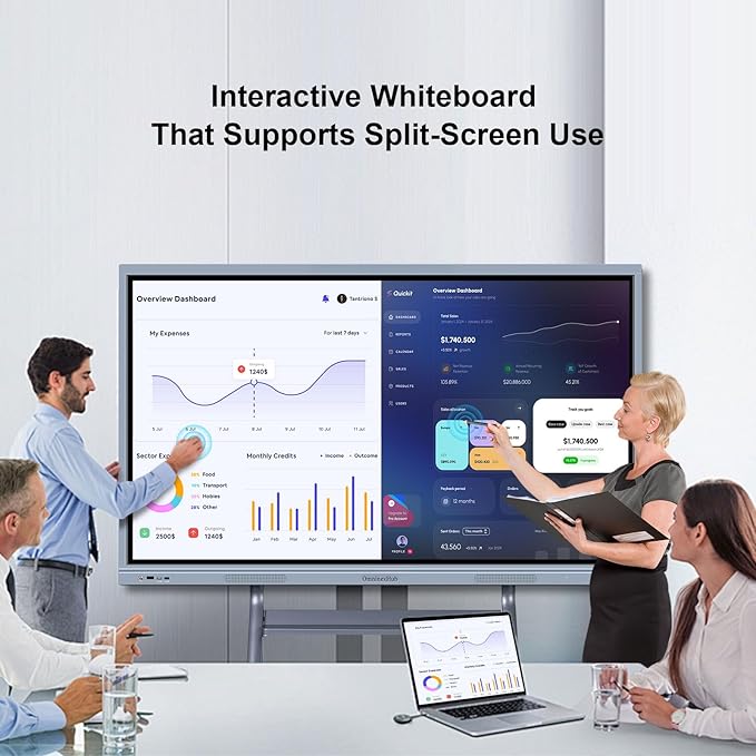 55'' Smart Board, 8+256 GB Interactive Whiteboard, 4K Electronic Digital - Image 5