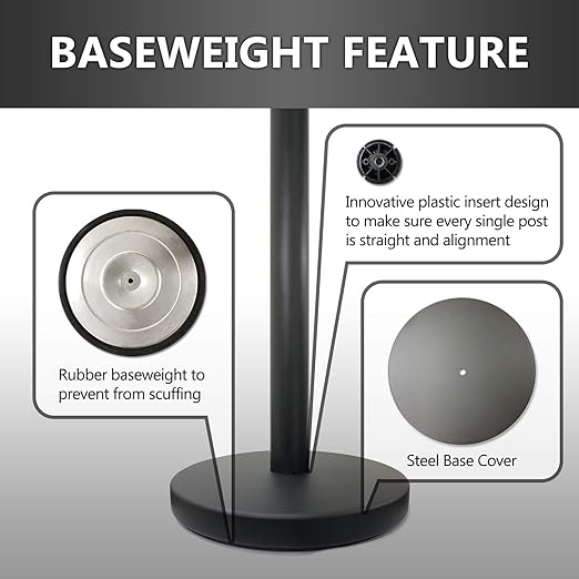 VIP Crowd Control Retractable Belt Queue Safety Stanchion Barrier Set - Image 3