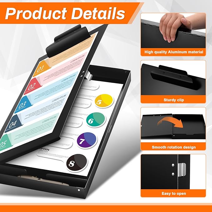 1 Pcs 11 x 17 Inch Aluminum Clipboard - Image 3