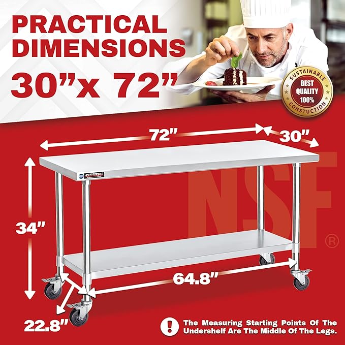 DuraSteel 30x72 NSF Stainless Steel Cart - Image 6