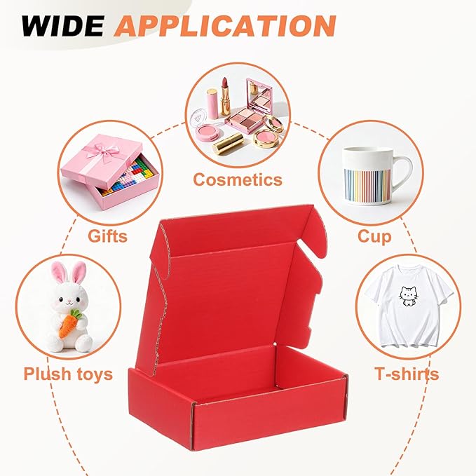 PATIKIL 6 x 4 x 1.6 Inch Shipping Boxes, 30 Pack Color Corrugated Cardboard Box - Image 4