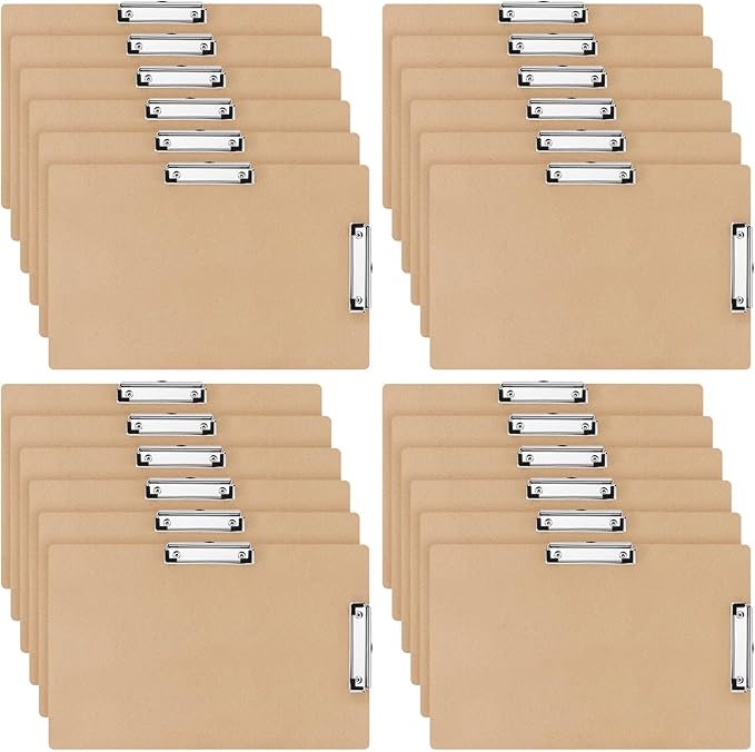 Henoyso 24 Pcs 11x17 Clipboard Wooden Lap Board by Henoyso