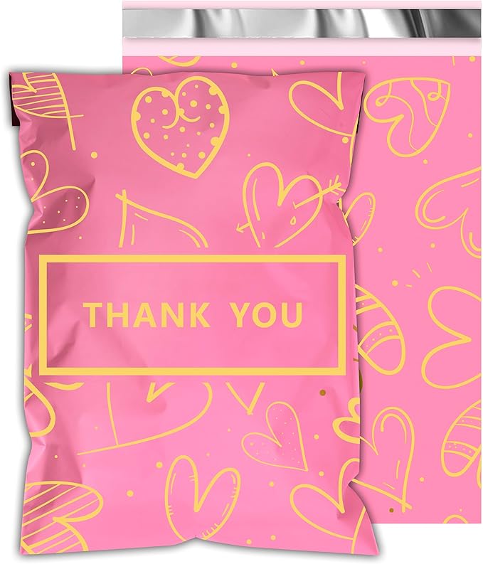 Thank You Poly Mailers 10x13 Inch 25 Pcs by VAPULCIO