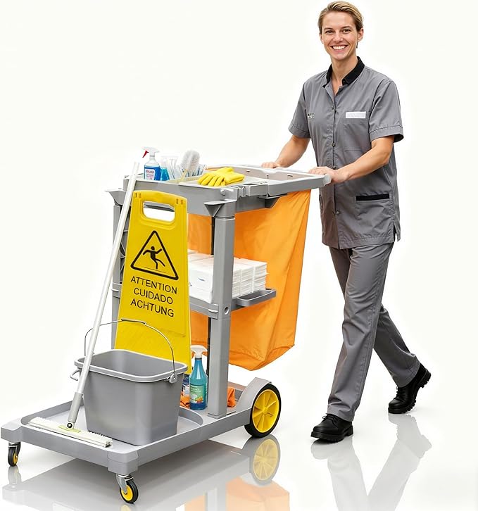 PYY Cleaning Carts On Wheels - Image 8