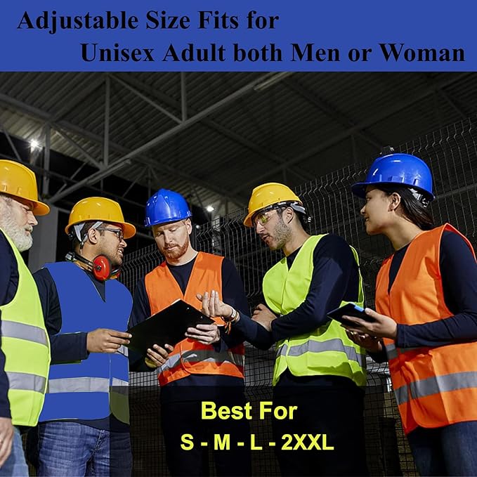 Blue Safety Vests 10 Pack - Image 5