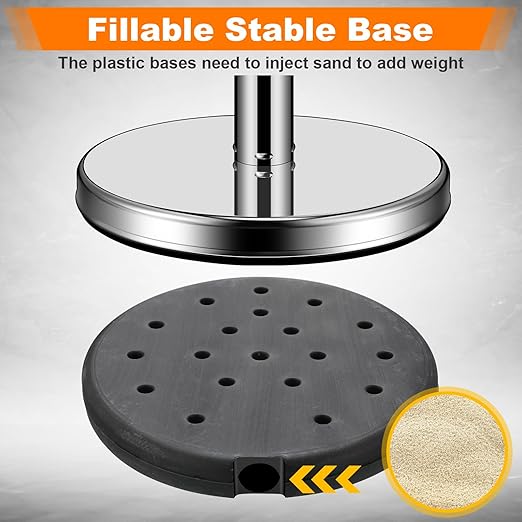 Blulu 8 Sets Stainless Steel Stanchion Set 8 Crowd Control Poles 7 Velvet Ropes - Image 5