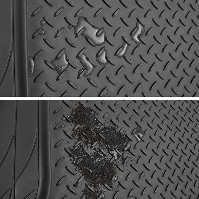 PIC AUTO Heavy Duty Rubber Trunk Cargo Liner Floor Mats, Trimmable to Fit - Image 2