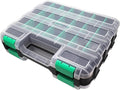 Double Side Tool Box Organizer, Hardware Storage Box, Portable Small Parts by Easily