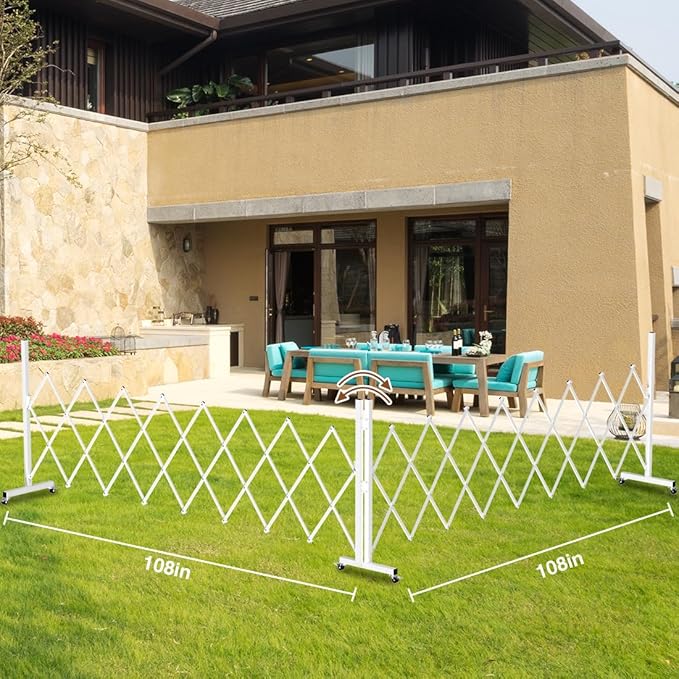 Expandable Driveway Gate for Outdoor Fence, Accordion Fence for Dogs Outside - Image 2