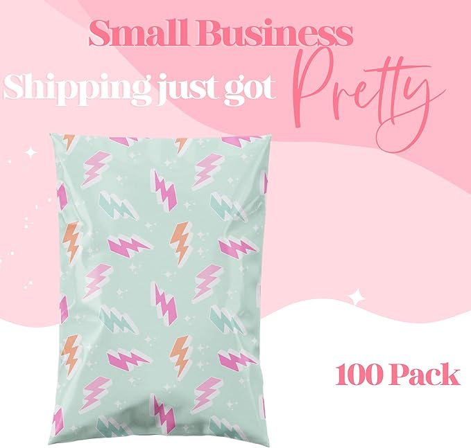 14.5x19 Designer Poly Mailer 100 Pack Heavy Duty Waterproof Self Seal Shipping - Image 6