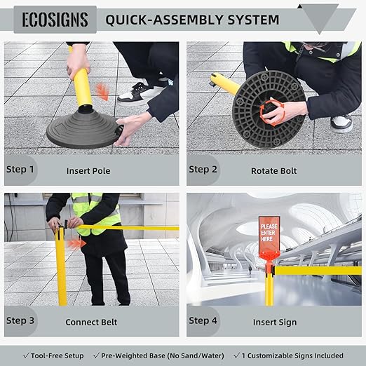 ECOSlGNS 6 Pack Stanchions - Image 4