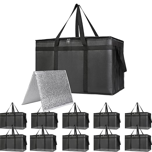 Bodaon Large 10-Pack Insulated Food Delivery Bag by Bodaon
