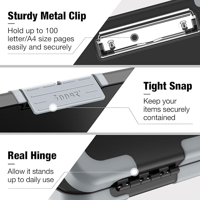 Sooez Toughest Clipboard with Storage, Internal Pen Pouch Included, Letter/ A4 - Image 5