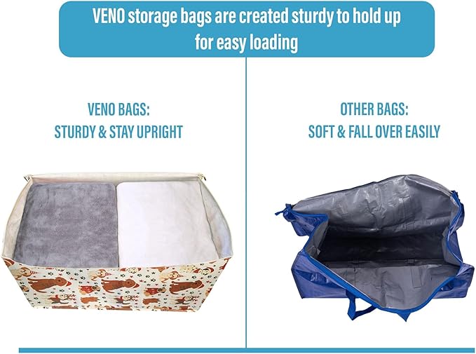 VENO 4 Pack Moving Bags and Large Christmas Decoration Storage Bins - Image 5