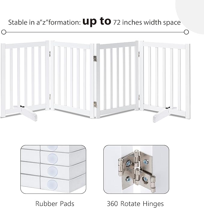 LZRS Freestanding Extra Wide Dog Gate 30 inch Tall - Image 3