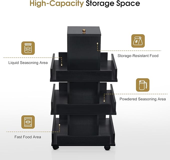BarberPub Multi-Functional Kitchen Trolley - Image 5