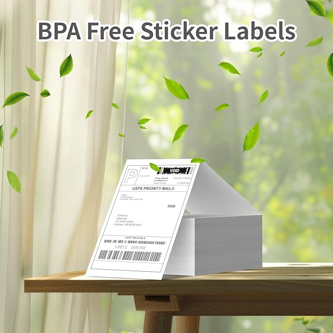 2 Stack Fanfold Direct Thermal Labels 4 x 6 Inches, Shipping Address Label - Image 2