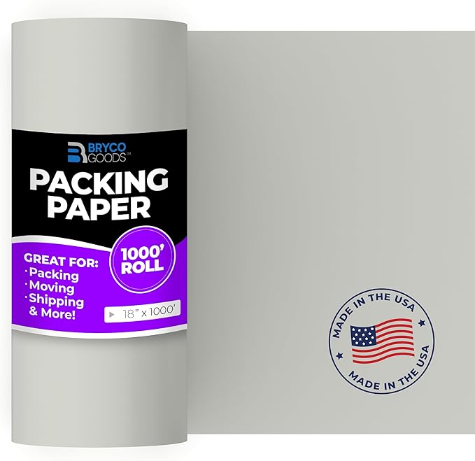 Bryco Goods Large Newsprint Packing Paper Roll by BrycoGoods