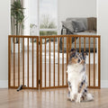 Dog Gates for Doorways, Tall Dog Gate Indoor, Foldable Pet Gates for Doorways by Algherohein
