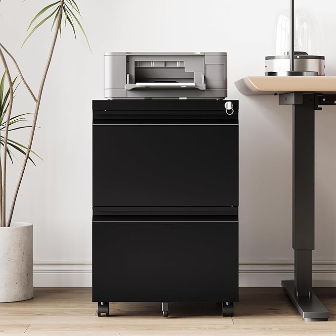 2 Drawer File Cabinet，Mobile Filing Cabinet - Image 2