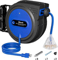 75 FT Retractable Extension Cord Reel, Heavy Duty Extension Cord, 14AWG/3C SJTOW by Wilawels