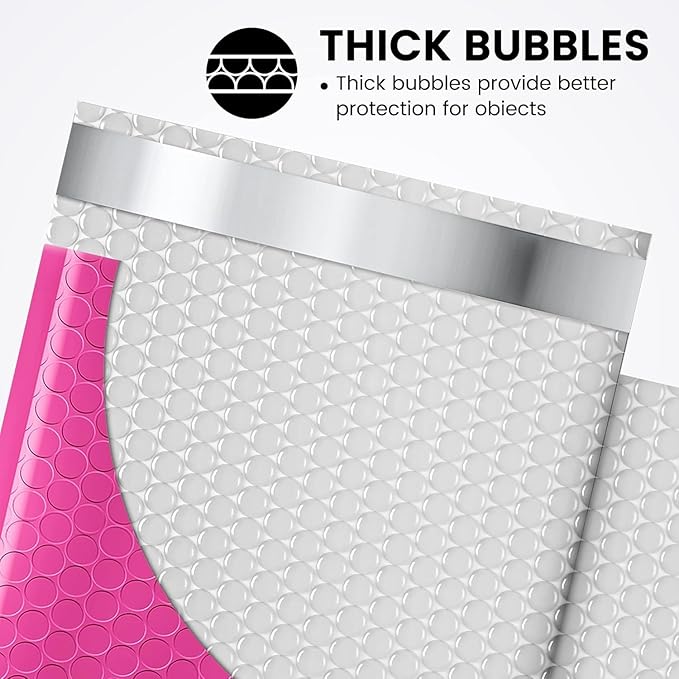 Fuxury Bubble Mailers 6x10" Pink Padded Envelopes 1000Pack Strong Adhesion - Image 5