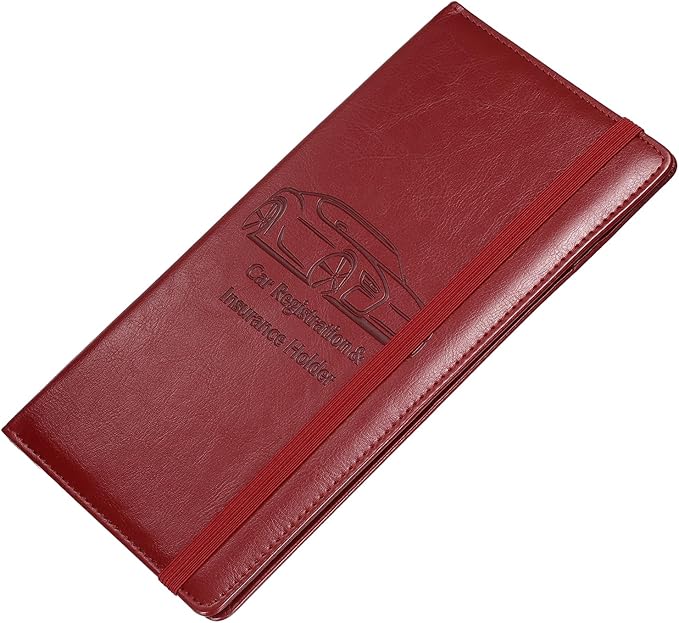 HARFINGTON Car Registration and Insurance Holder 9.45" x 5.04" PU Leather by HARFINGTON