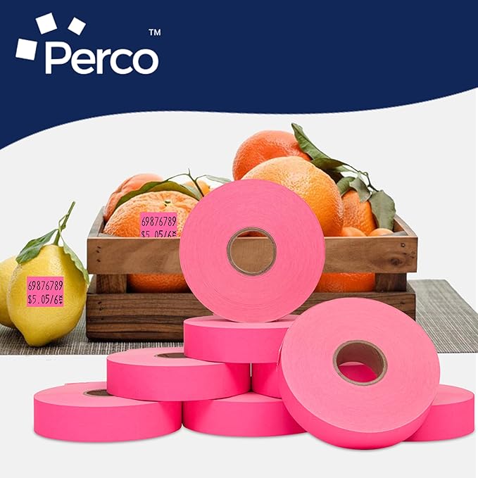 Perco Fuorescent Pink Pricing Labels - Image 6