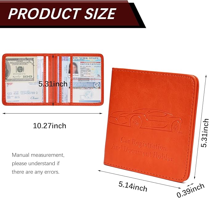 2-Pack Registration and Insurance Card Holder, Vehicle Glove Box Car Organizer - Image 3