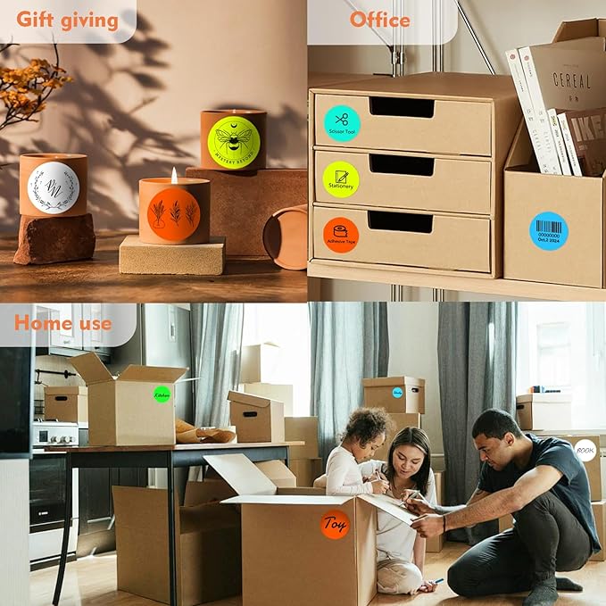 3 x 3Inch Round Color Coding Labels Circle Thermal Labels Printable Waterproof - Image 6