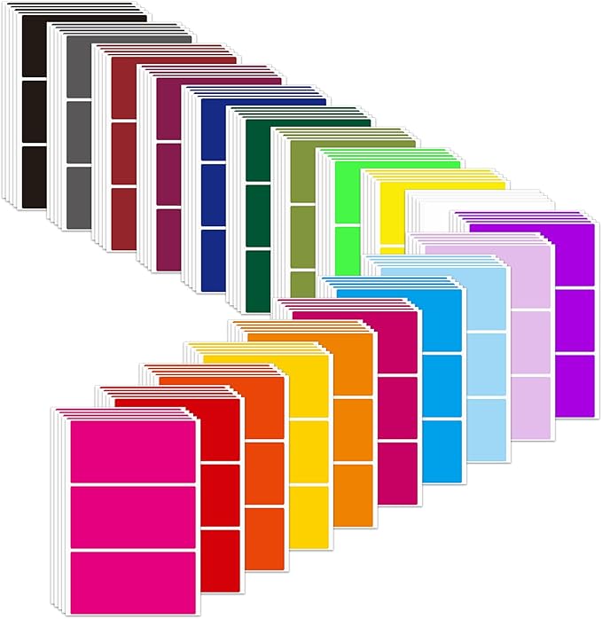 Marspark 300 Pieces Colored Labels Stickers 2" x 4" Large Color Coded Labels by Marspark