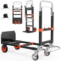 3-in-1 Heavy Duty Folding Hand Truck, 500LB Capacity Convertible Steel Dolly by Unknown