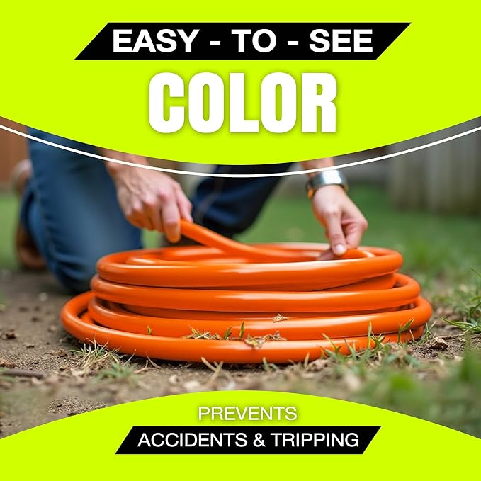 10ft Outdoor/Indoor Extension Cord 12/3 Gauge Extra Heavy Duty 3 Prong SJTW - Image 5