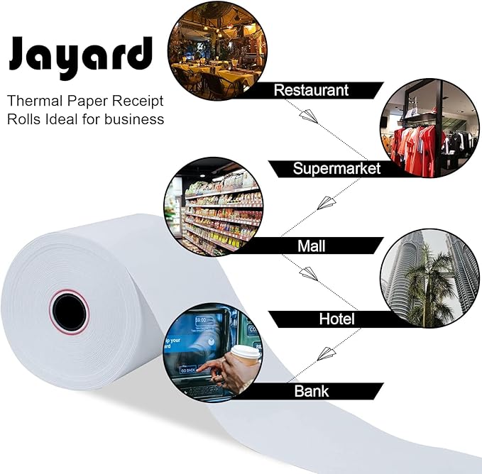 Jayard 2-1/4'' X 85' Thermal Paper Rolls - Image 7