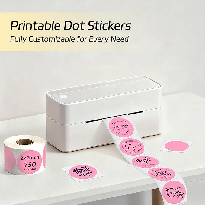 2 inch Dot Stickers Labels Circle Garage Sale Sticker 750Pcs Round Thermal - Image 2