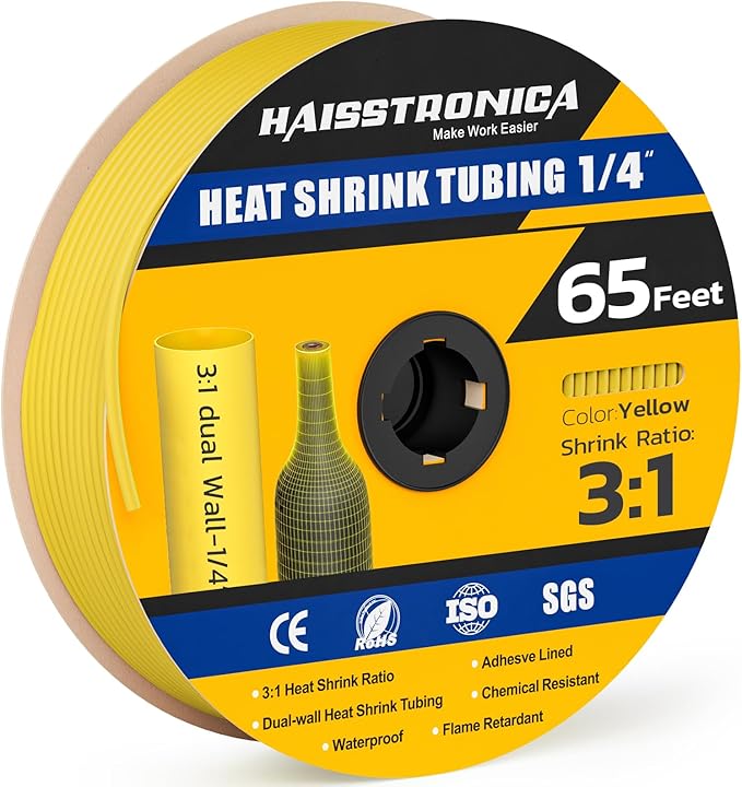 haisstronica 3:1 Heat Shrink Tubing, Shrink Ratio Adhesive Lined Marine Grade by HAISSTRONICA