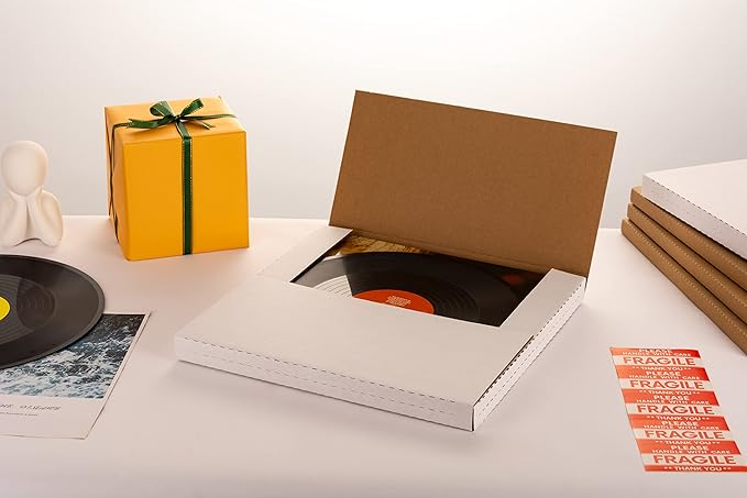 12" LP Mailers 12.8"L x 12.8"W x 1"H Vinyl Record Shipping Boxes, 15 Pack - Image 7