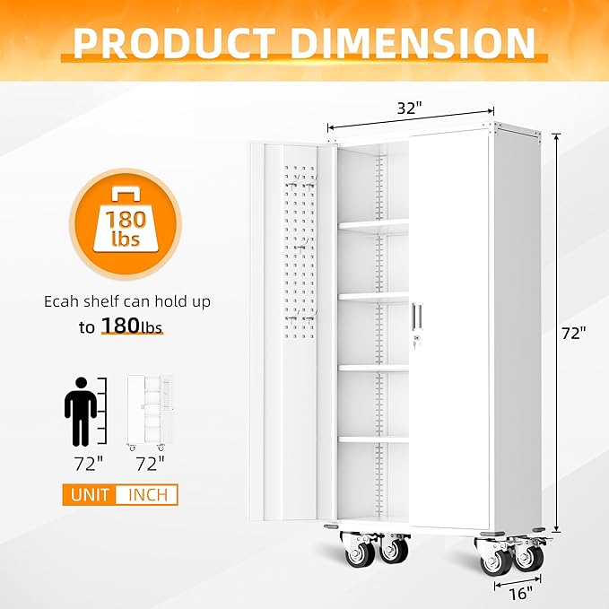 INTERGREAT Rolling Metal Cabinet - Image 3