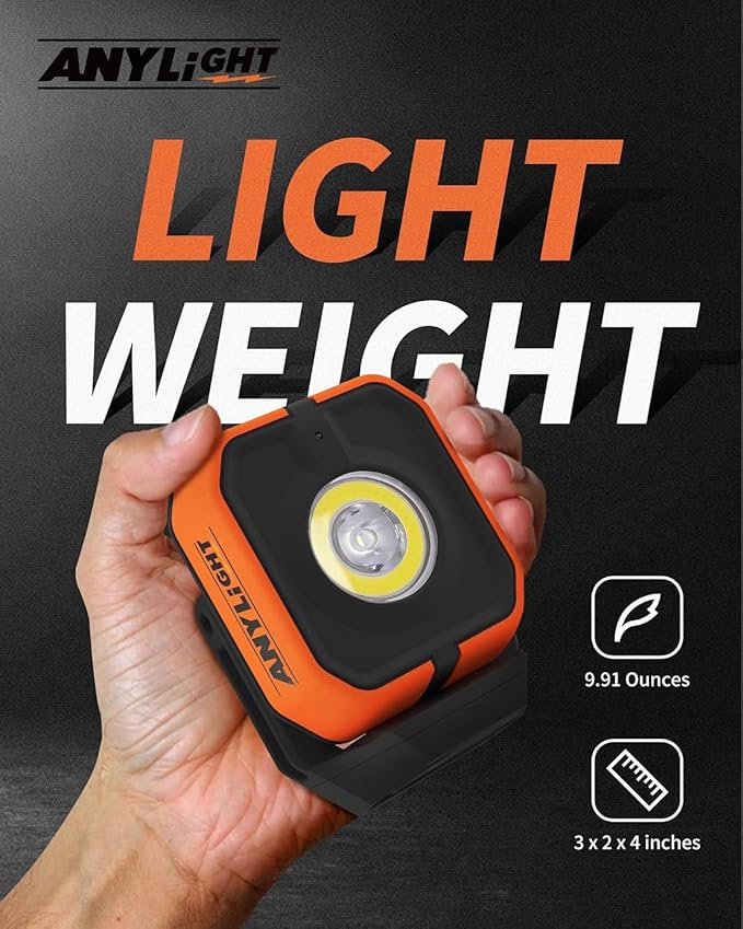 Led Work Light with 4 Modes, 1200LM Portable COB Magnetic Light, 3350mAh - Image 4