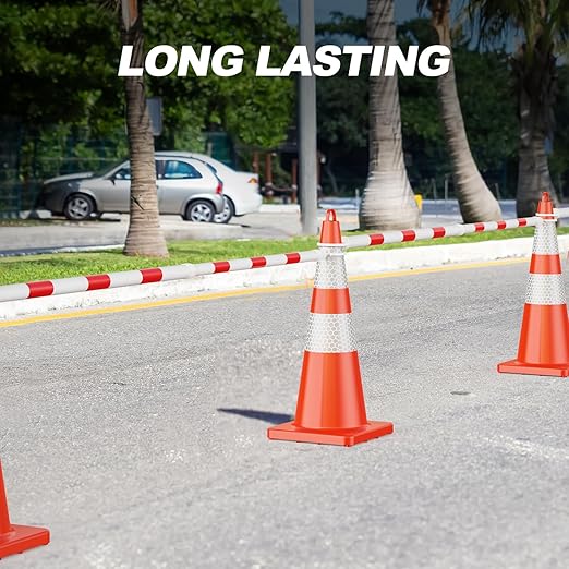 RoadHero 6 Pack 4 FT to 6.9 FT Retractable Cone Bar, Expandable Traffic Cone - Image 7