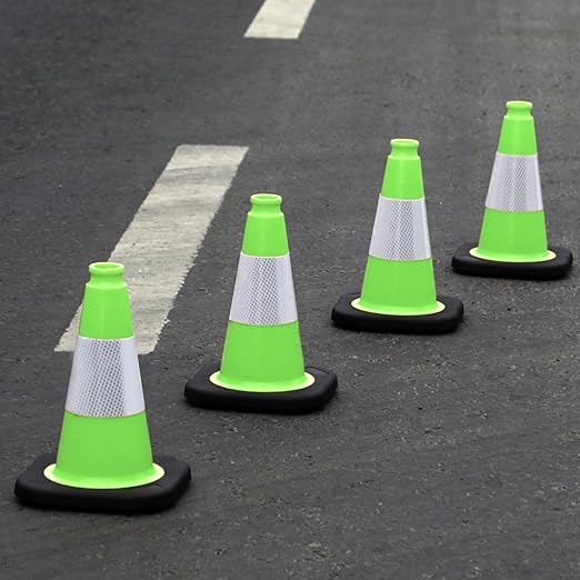 6 Pack 12 Inch Green Traffic Cones - Image 5